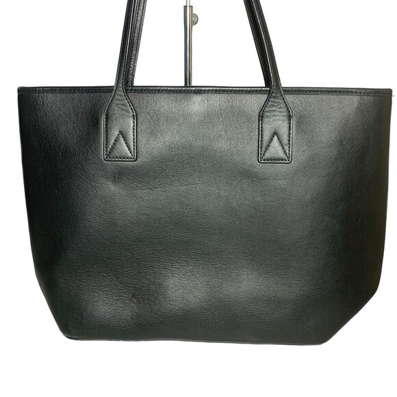 Aritzia Auxiliary Black Leather Tote Bag Purse Carry All + Coin Purse EUC - Picture 2 of 16